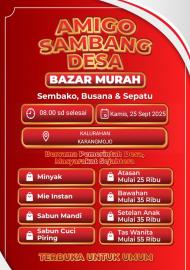 BAZAR MURAH AMIGO SAMBANG KALURAHAN KARANGMOJO